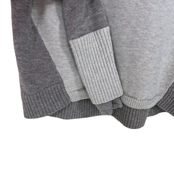 Athleta Size S 100% Extra Fine Merino Wool Frisco Tan Brown Sweater Colorblock - Picture 4 of 8